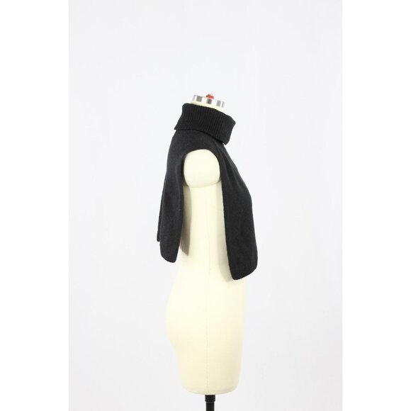 COS Black 100% Cashmere Knit Turtleneck Dickey Bib Sweater, One Size - Picture 9 of 11